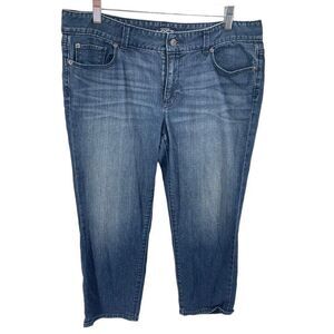 Ann Taylor LOFT Womens Modern Crop Jeans Denim Stretch Medium Wash Blue Size 12